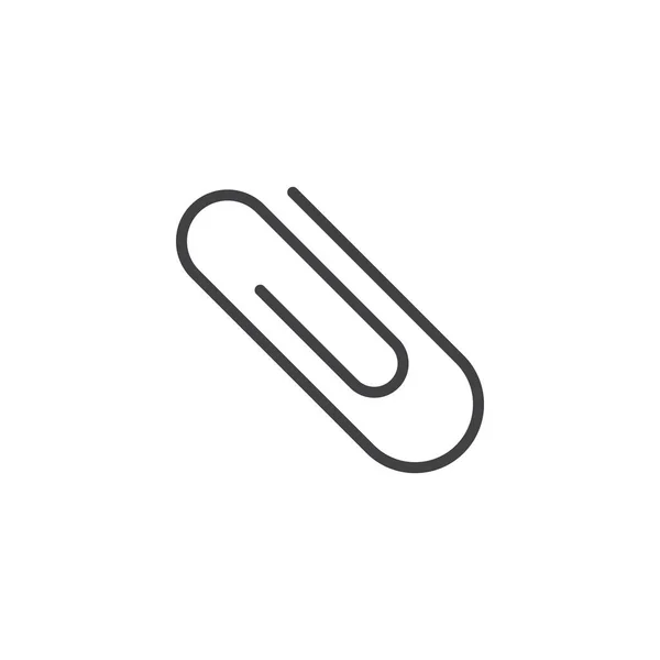 Attachment, paperclip line icon — Stock Vector