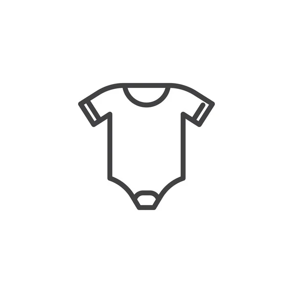 Baby romper line icon — Stock Vector