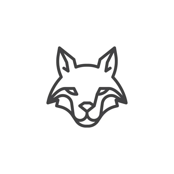 Icône tête de renard — Image vectorielle