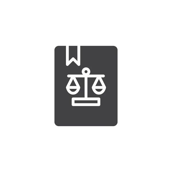 Law book with bookmark vector icon — Stock Vector