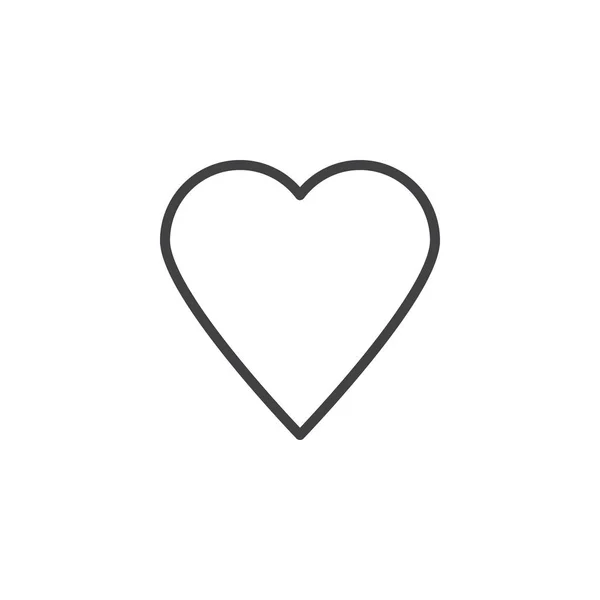 Amour coeur ligne icône — Image vectorielle