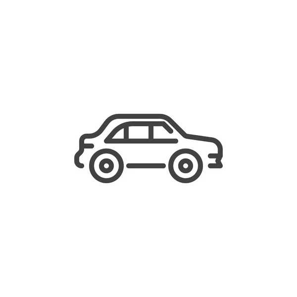 Sedán coche línea icono — Vector de stock