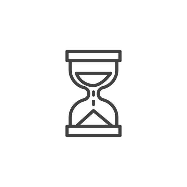 Пісочний пісочний годинник лінії значок — стоковий вектор