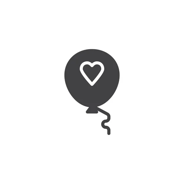 Heart balloon vector icon — Stock Vector
