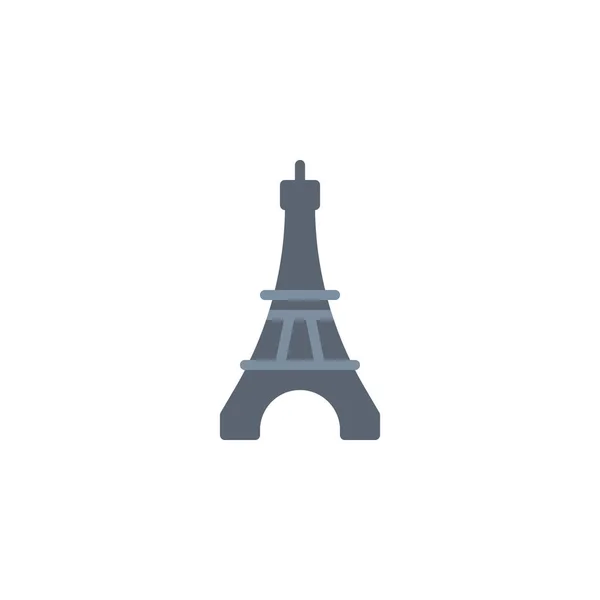 Icône plate Tour Eiffel — Image vectorielle
