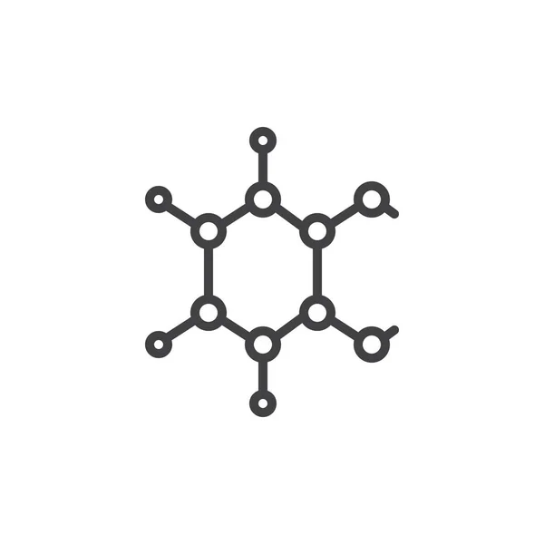 Icono de línea de estructura atómica química — Archivo Imágenes Vectoriales