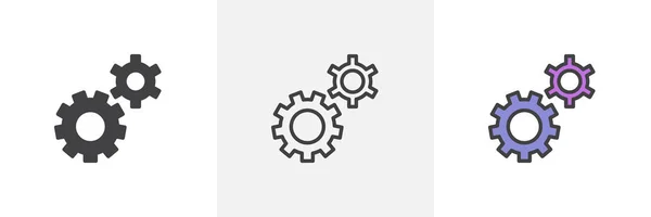 Setting gears icon — Stock Vector