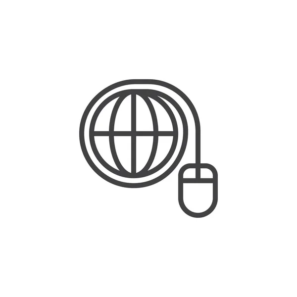 World connection line icon