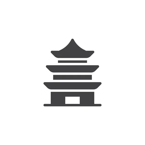 Kinesisk tempelvektorikon – stockvektor