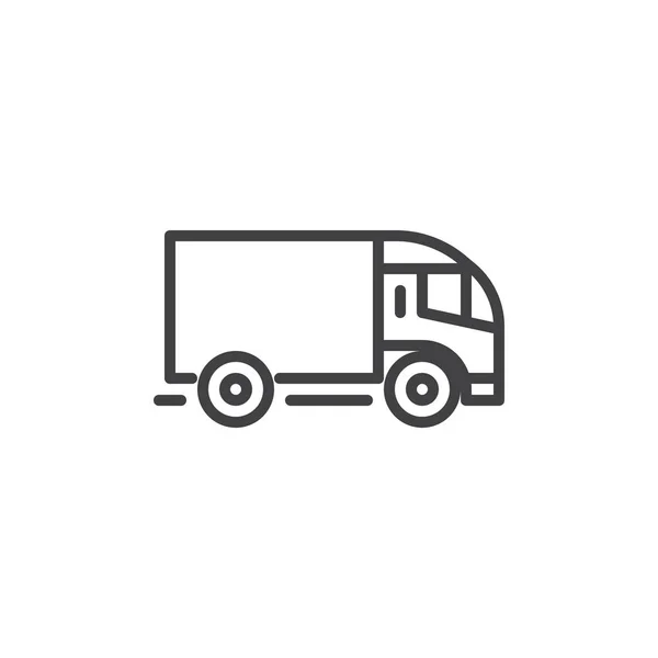 Значок линии доставки грузовых автомобилей — стоковый вектор