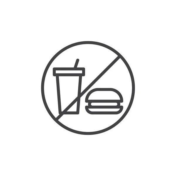 No junk food line icon — Stock Vector