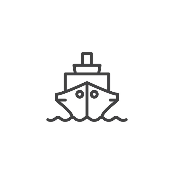 Ship boat line icon — Stock Vector