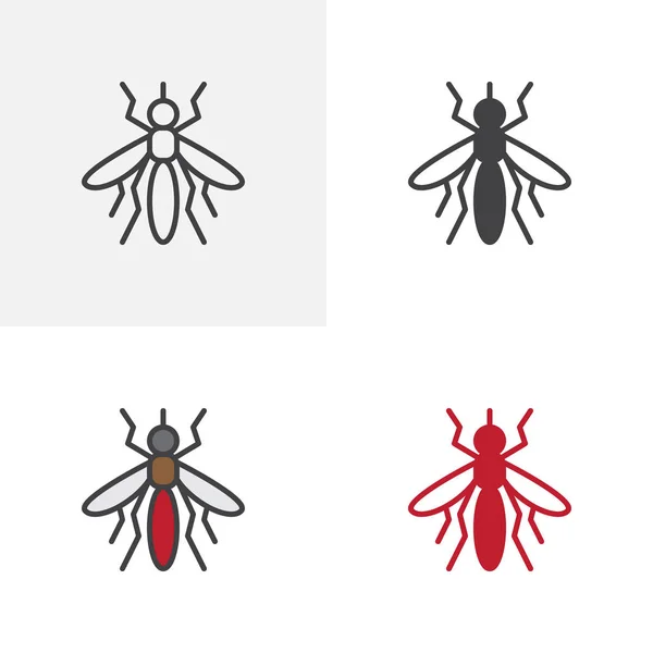 Mosquito bloodsucker icon — Stock Vector