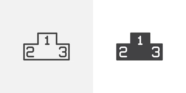 Winnaars podium pictogram — Stockvector