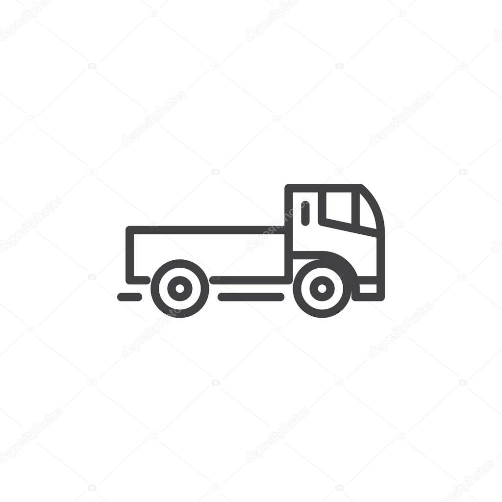 Construction Vehicle Truck line icon