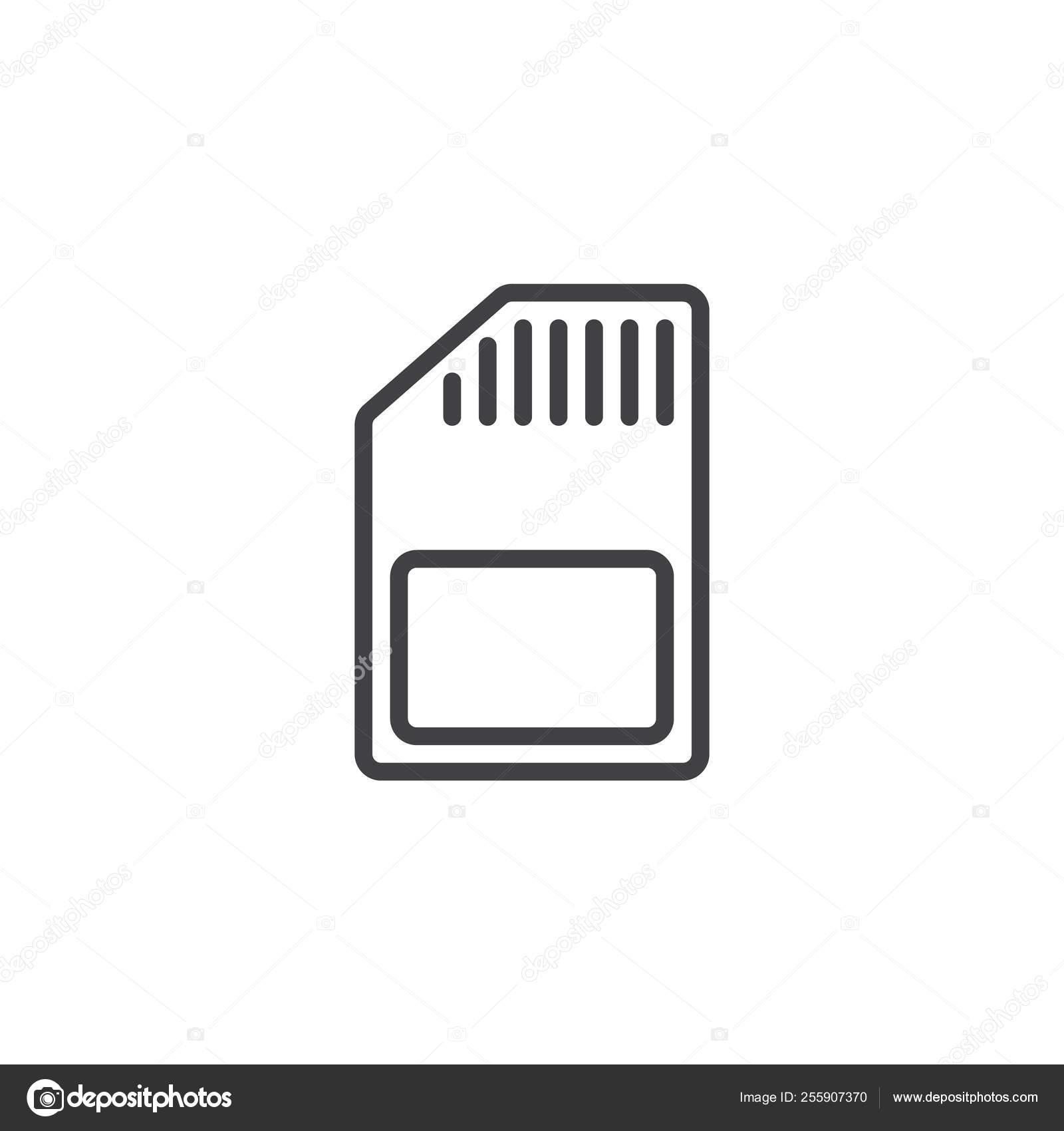 Sd memory card icon simple style Royalty Free Vector Image