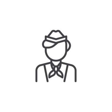 Hostes kadın hattı simgesi