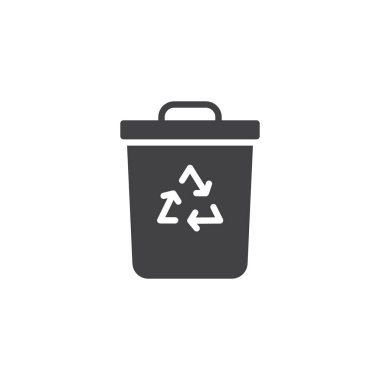 Çöp kutusu vektör simgesi