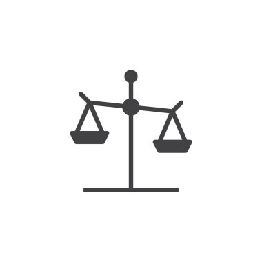 Adalet ölçekler vektör simgesi