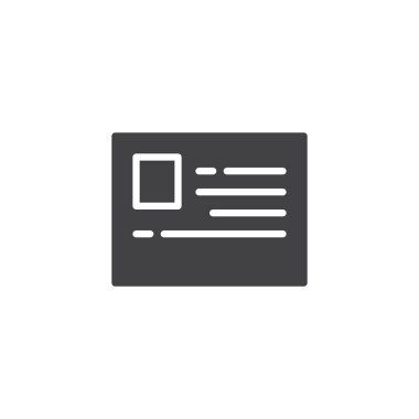 Kartpostal vektör simgesi