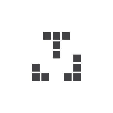 Tetris blokları vektör simgesi