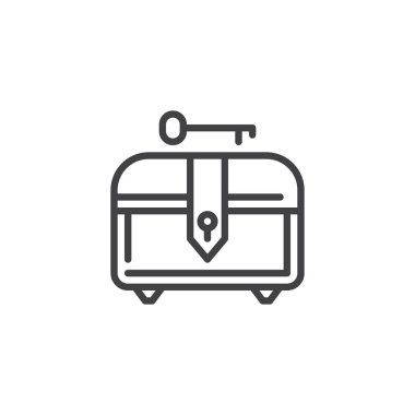 Hazine göğsü ve anahtar çizgisi simgesi