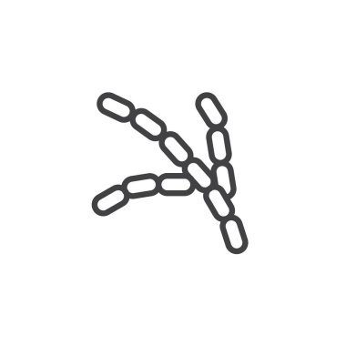 Streptococcus bakteri çizgi simgesi