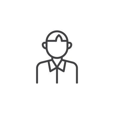 Genç adam çizgi simgesi