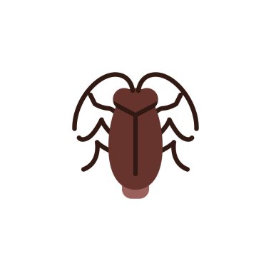 Hamamböceği böcek düz simgesi