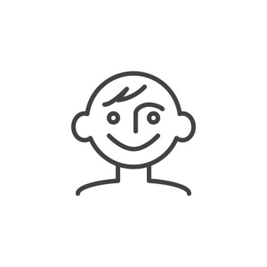 Sevimli bebek çocuk çizgi simgesi