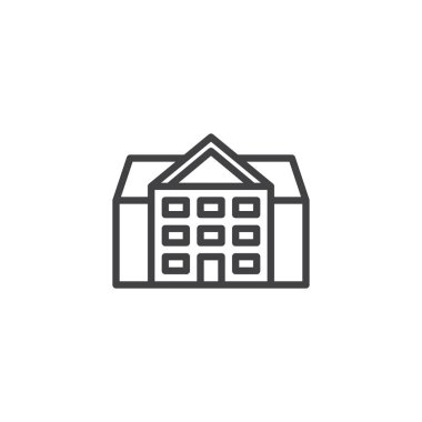 Okul inşa çizgisi simgesi