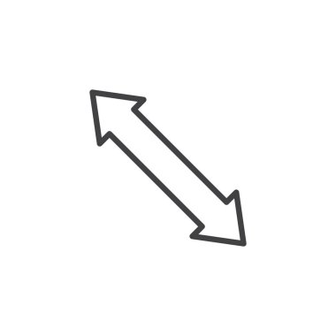 Divergent oklar çizgi simgesi