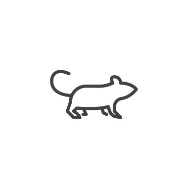 Kemirgen yan görünüm çizgisi simgesi