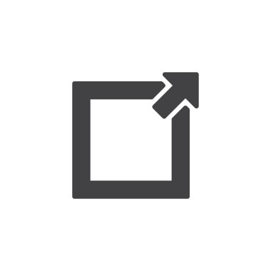 Büyütme ok vektör simgesi