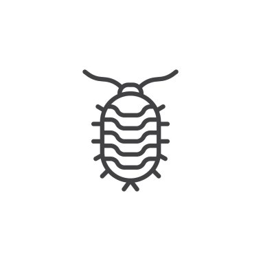 Woodlouse zararlıları çizgi simgesi