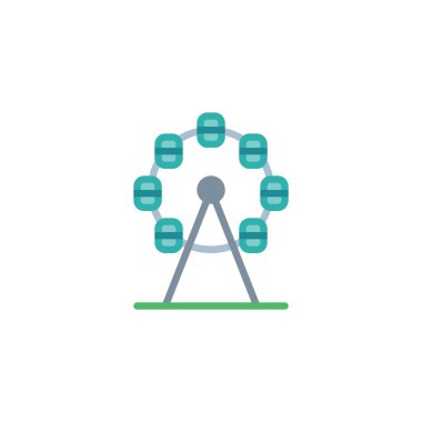 Seyahat, cazibe düz simgesi