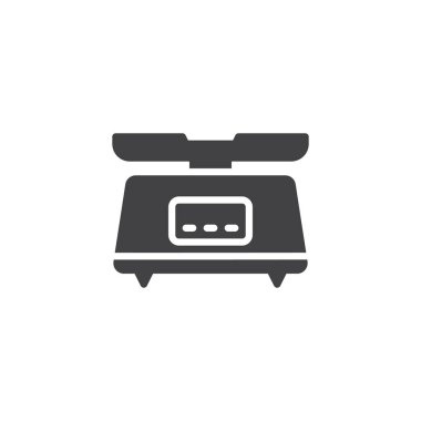 Dijital mutfak ölçekler vektör simgesi