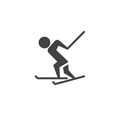 Kayak vektör simgesi Skier Kayak