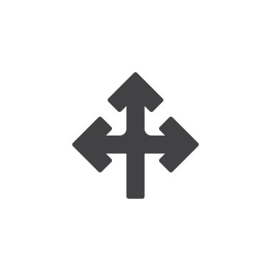 Üç yön oklar vektör simgesi