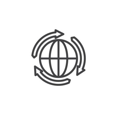 Dünya çapında Globe Line simgesi