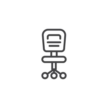 Ofis Sandalyesi çizgisi simgesi