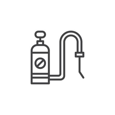 Zararlılar kovucu pompa şişe hattı simgesi