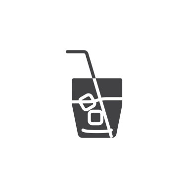 Buzlu çay cam vektör simgesi