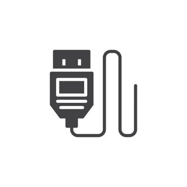 USB kablo vektör simgesi