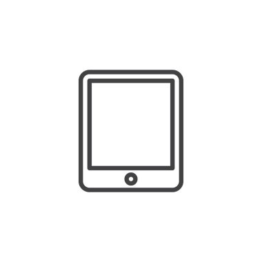 Tablet Pad çizgi simgesi