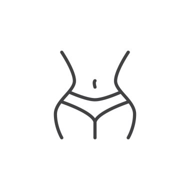 Kadının bel hattı simgesi