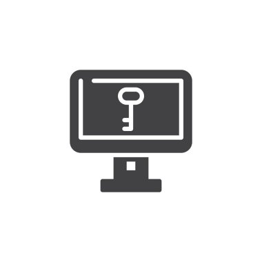 Bilgisayar güvenliği, parola vektörü simgesi