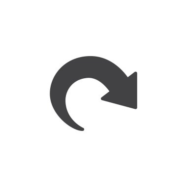 Dairesel ok sağ vektör simgesi