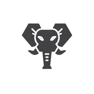 Fil kafası vektör simgesi