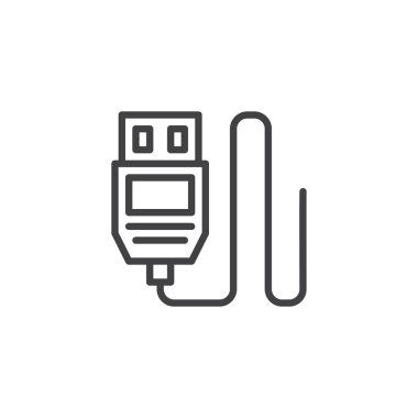 USB kablo satırı simgesi